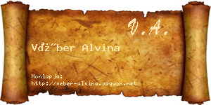 Véber Alvina névjegykártya